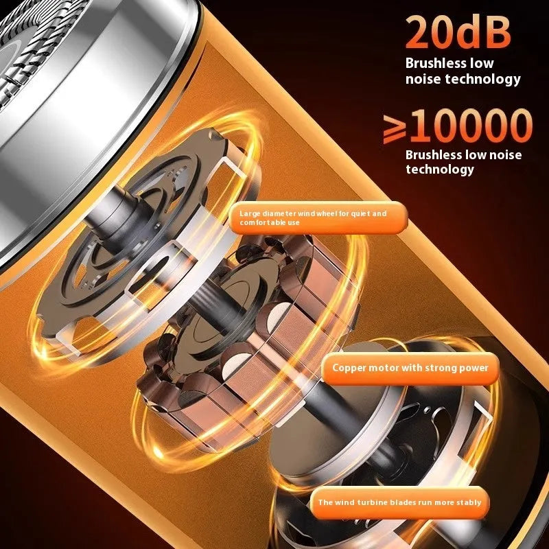 Mini fully washable portable men's electric shaver with stainless steel blade and brushless motor in elegant gold
