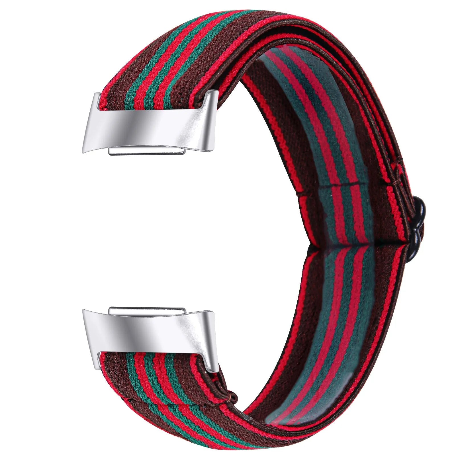 Printed elastic replacement strap for Fitbit Charge 6 watch in adjustable design with colourful patterns