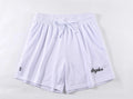 Men's black double layer mesh sports shorts made from polyester fabric for summer athletic wear.