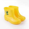 Children's non-slip rain boots in solid colour, plastic upper, mid-calf height, sizes 22-31 yards
