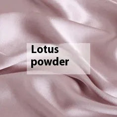 Reversible solid colour silk duvet cover shown in lotus pink, double-sided design.