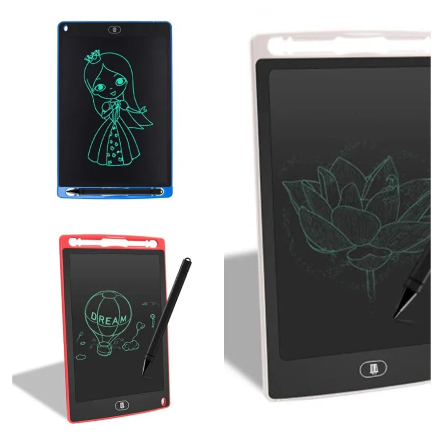 8.5 inch LCD writing board in blue with stylus pen and one-key clear button