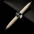 10.5cm metal ballpoint pen with spinning gyro decompression mechanism and LED light feature