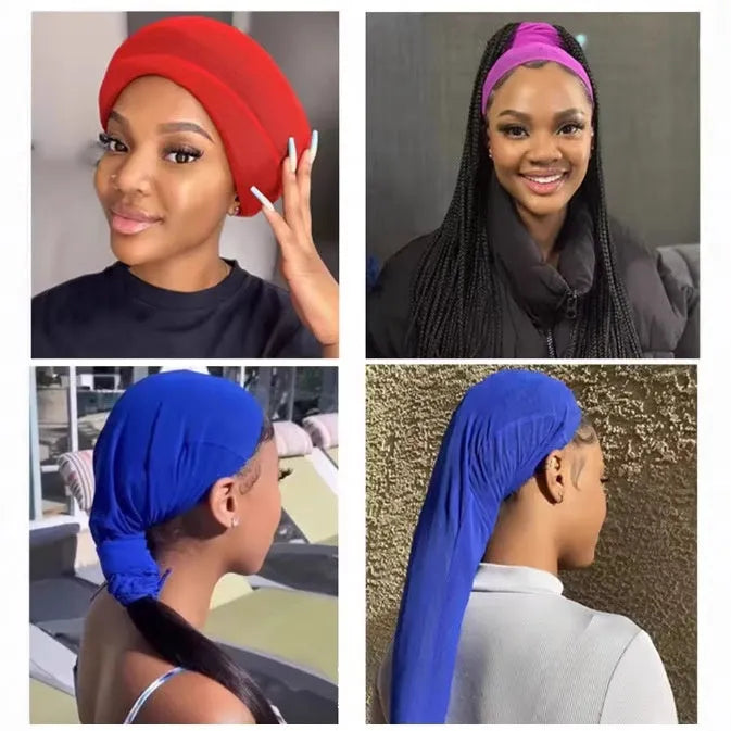 Mesh wig cap in spandex material showing stretch elasticity and breathable construction
