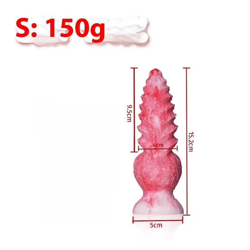Pink platinum silicone shaped penis women's masturbation device sex toy
