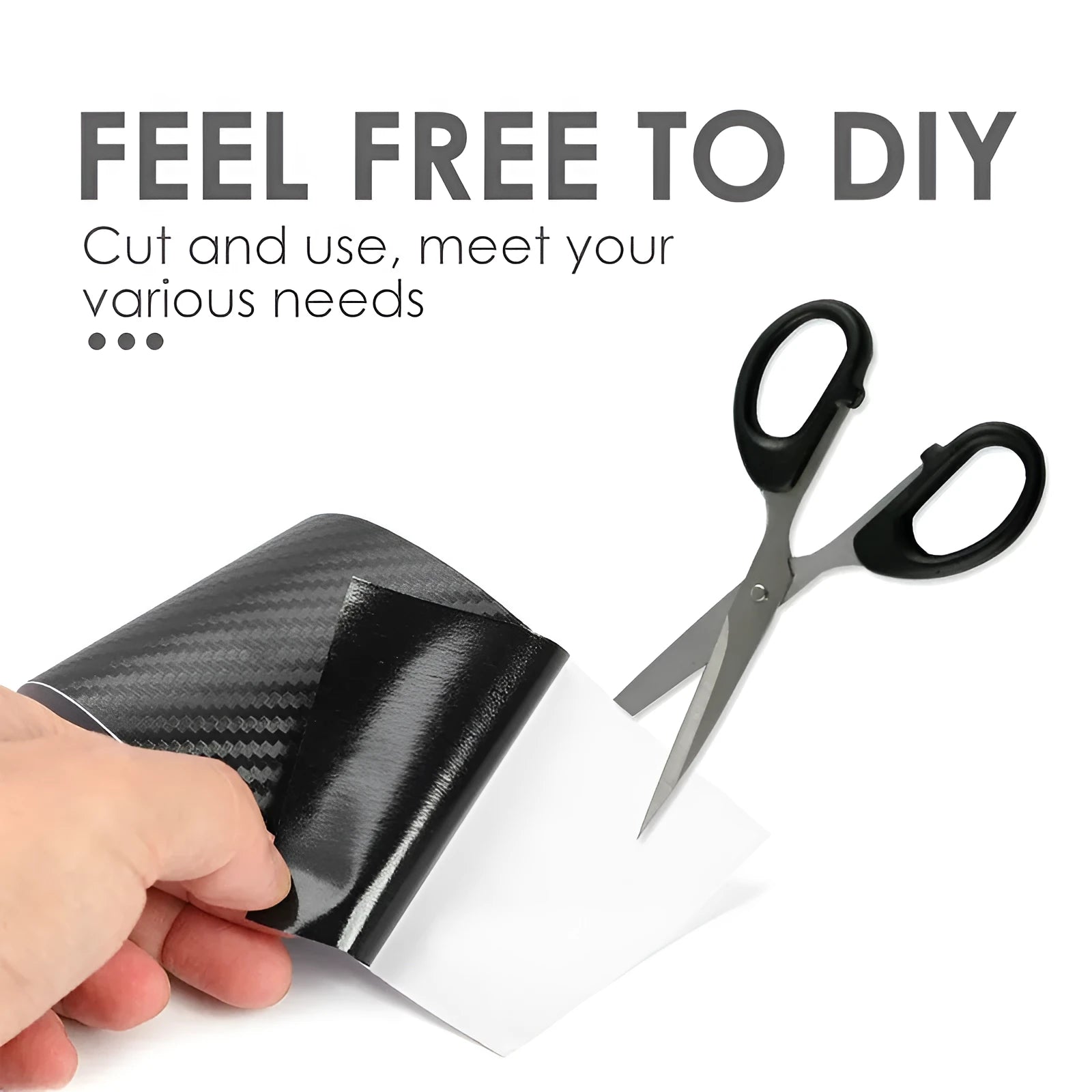 Matte carbon fibre pattern roll for car door sill and bumper protection in various width options