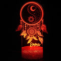 3D small night lamp with colourful LED lighting and black touch control base