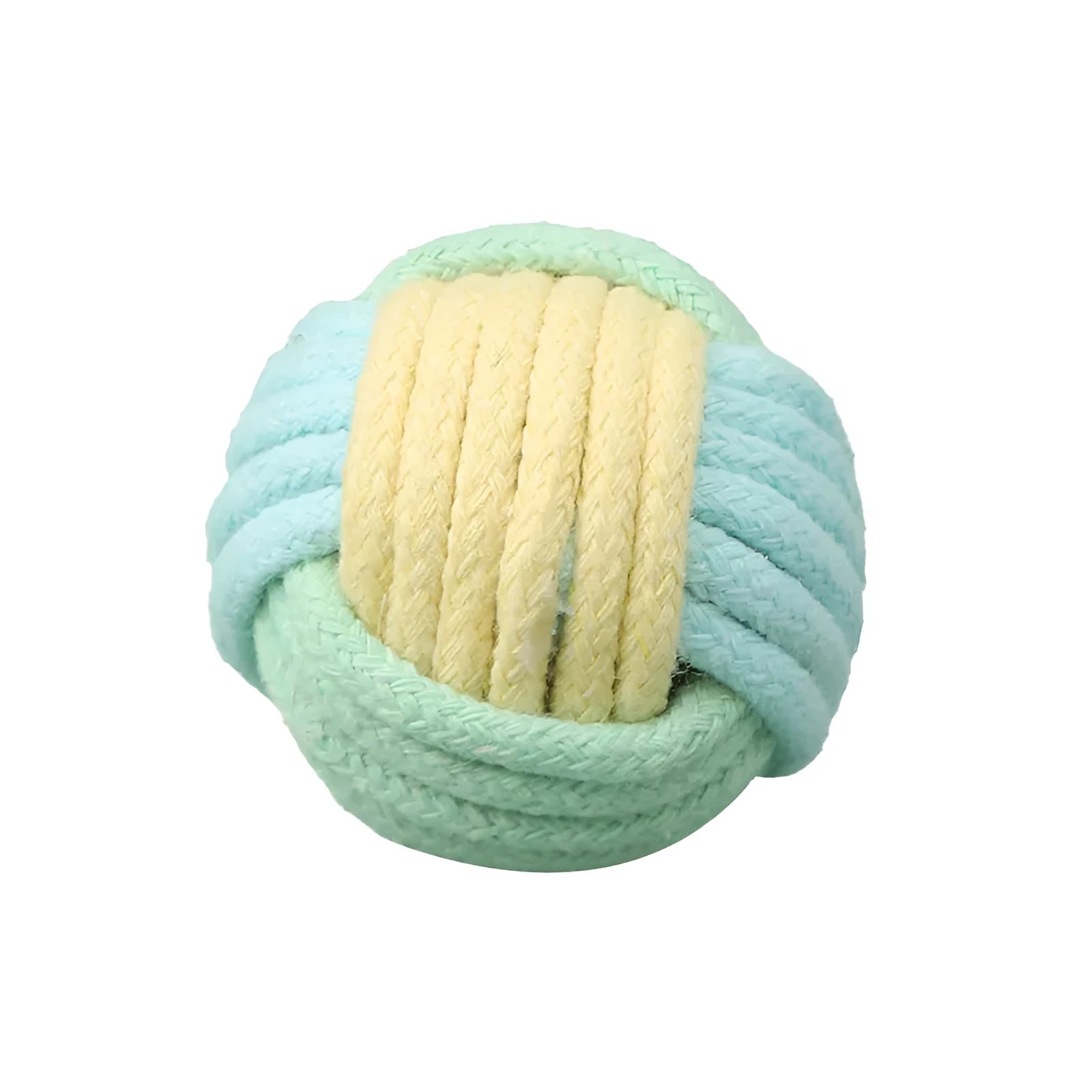 Handmade natural cotton cat plush ball toy for teeth grinding and interactive play