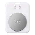White ABS plastic pet tracking device with portable attachment for collars