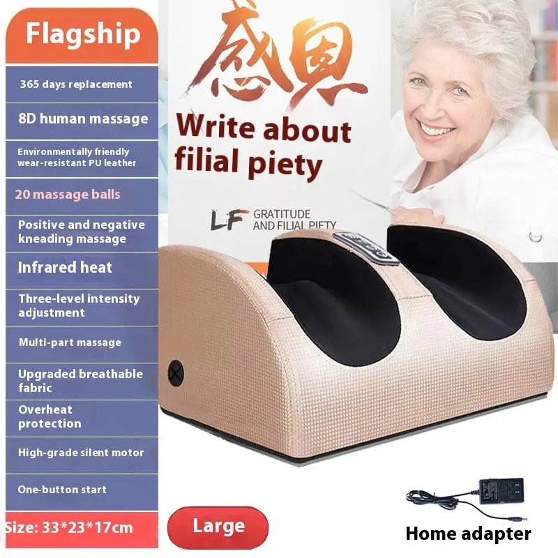 Electric foot massager machine with timer control in red, gold, black, or grey colour options