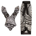 Women's vintage print one-piece swimsuit with deep V-neck, ruffles, and matching wrap skirt