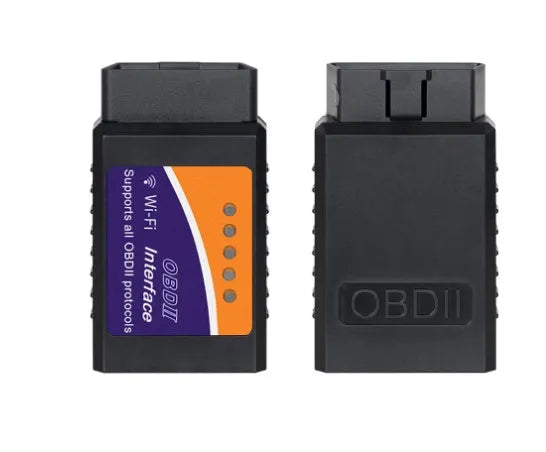 Bluetooth ELM327 OBD2 car diagnostic scanner with LED indicators and RS232 serial interface
