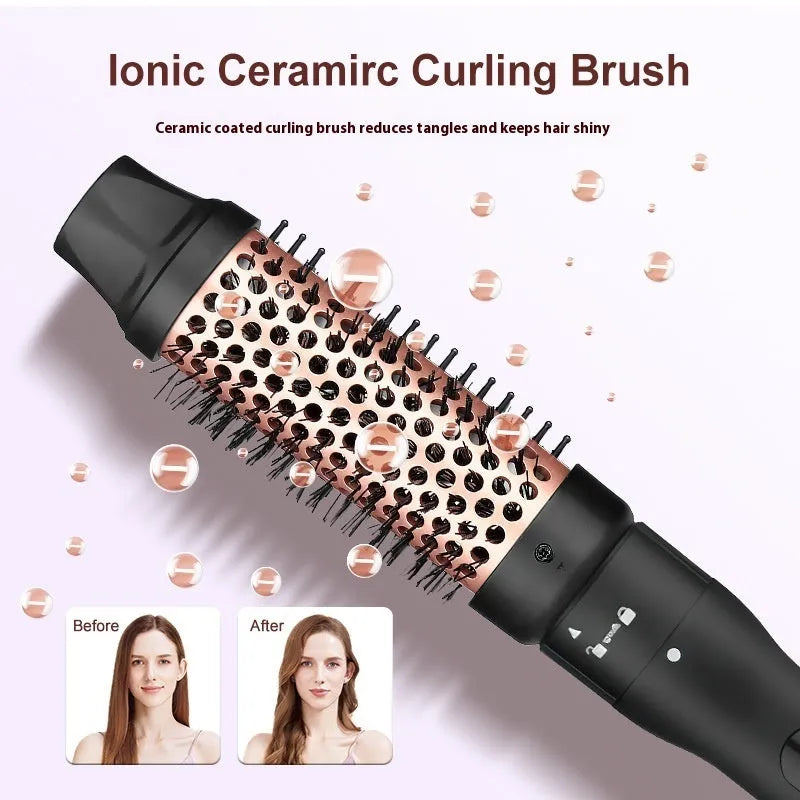 Three-tube water wave hair curler with three heated barrels for curly and straight hairstyling
