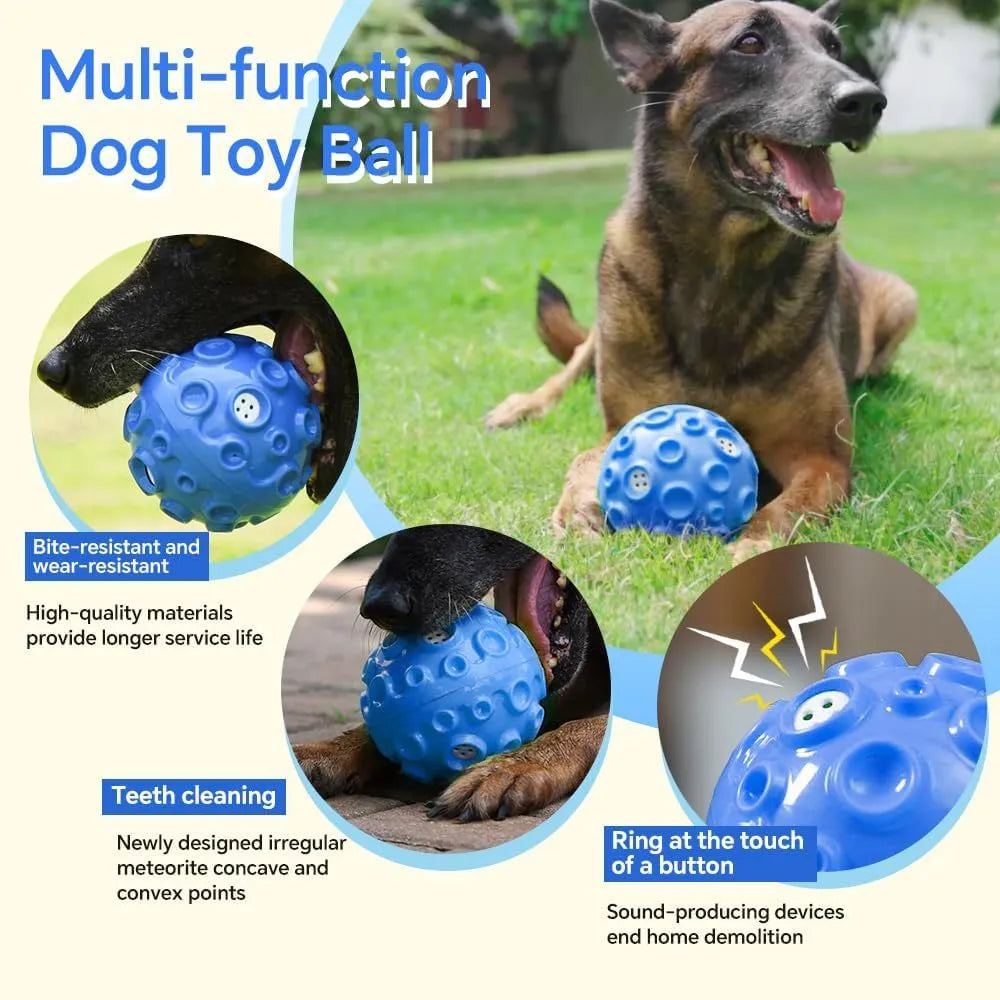 Durable dog chew ball with textured surface in multiple colours for aggressive chewers