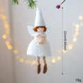 Christmas angel skirt felt pendant ornament in white or pink cloth with plush figure