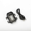 Portable tactical mini warning flashlight with USB charging cable for backpack mounting
