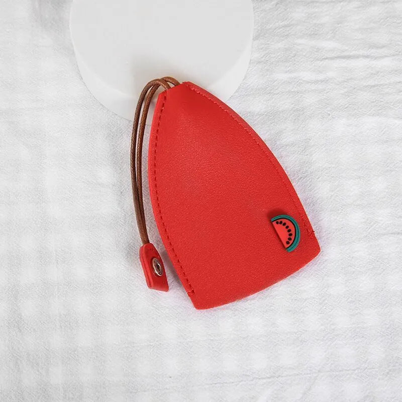 Colourful cartoon pull-out key case in PU leather for car key protection