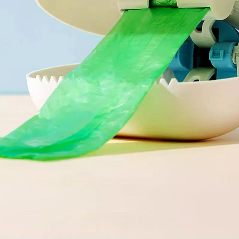 White blue pet pooper scooper with cloud shape jaw design for dog and cat waste cleanup