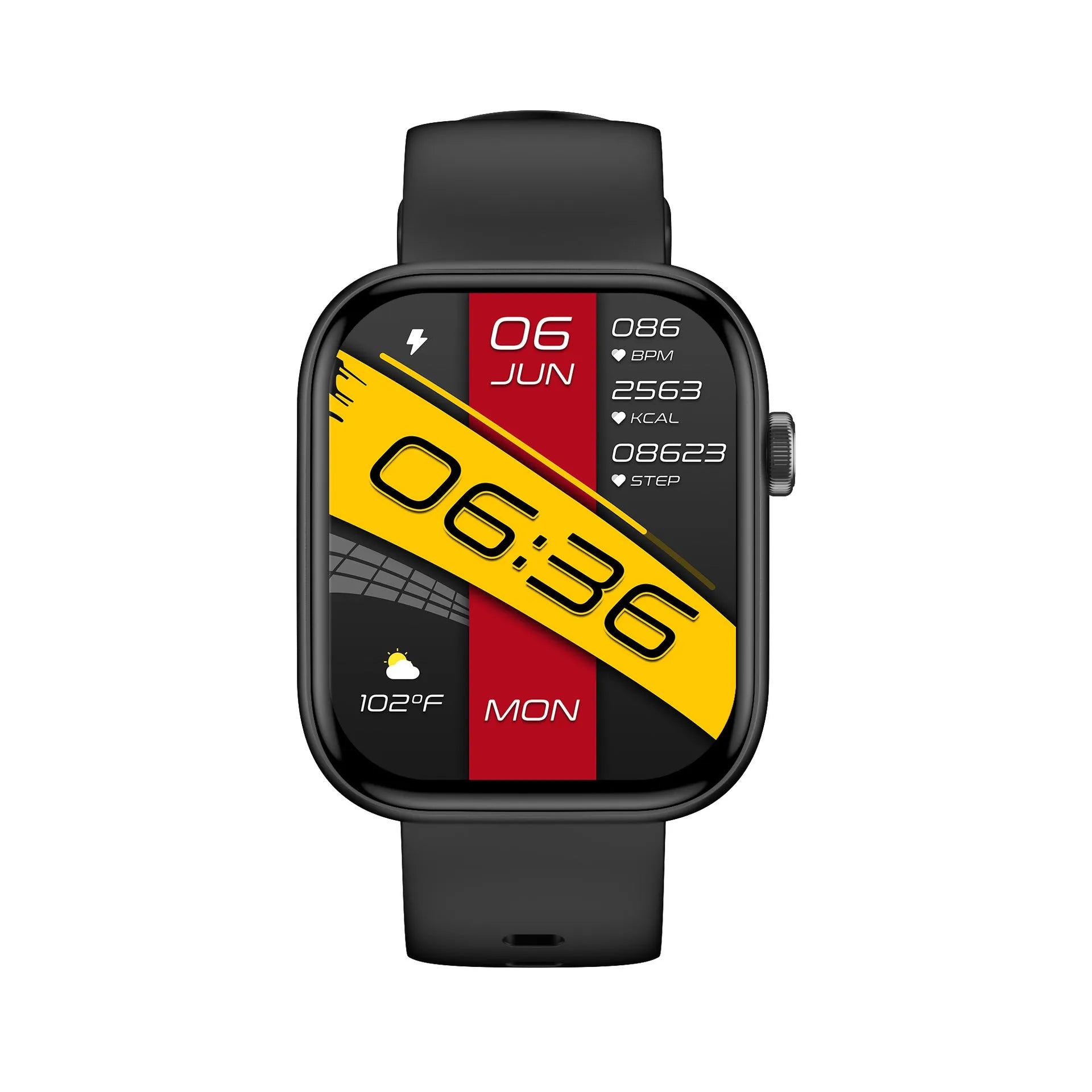 New P89 smart watch with full touch screen, Bluetooth calling, and health monitoring features on display