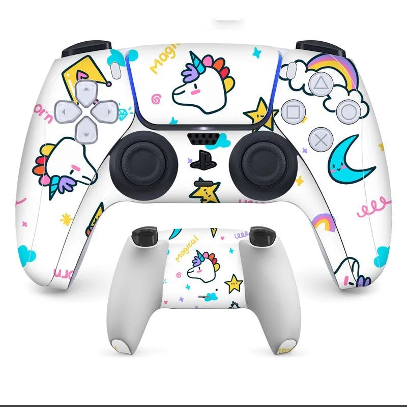 PS5 controller protection stickers with micro-frosted surface for scratch resistance and improved grip