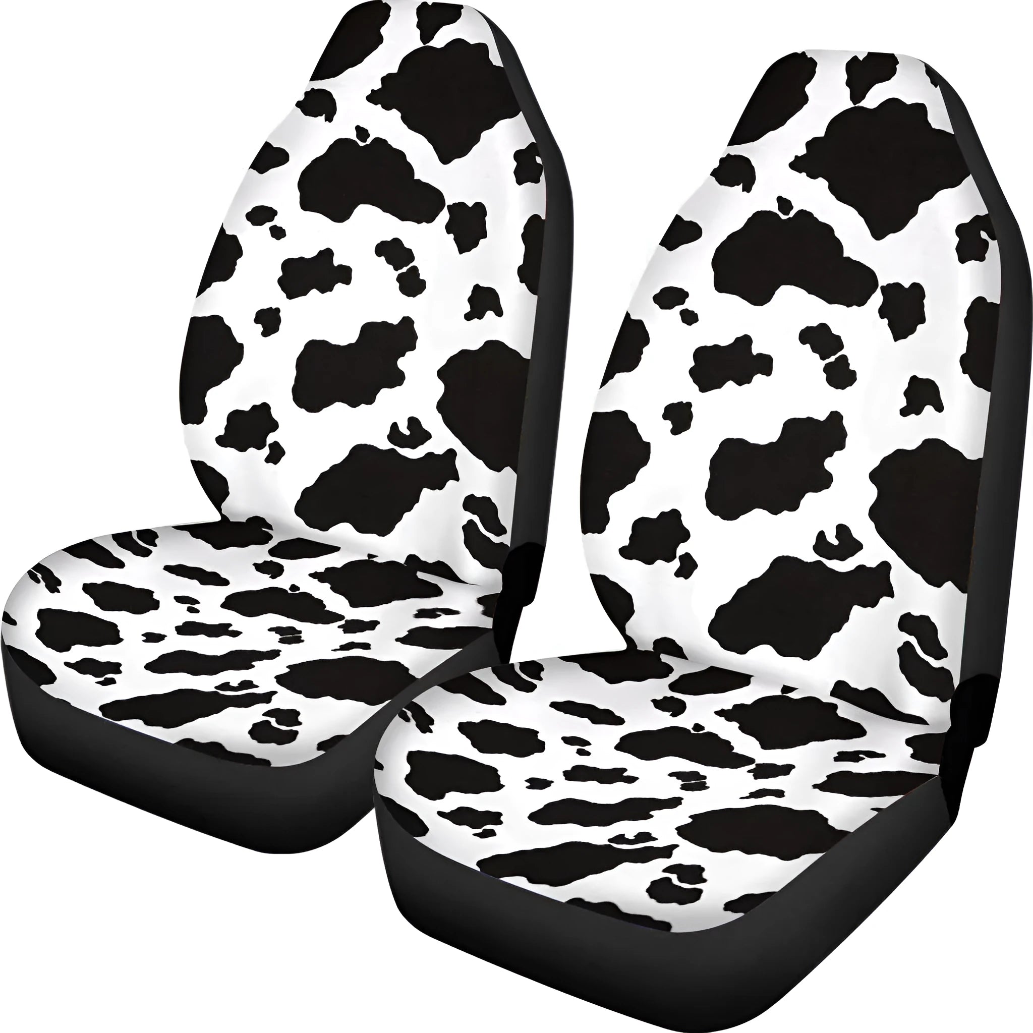 Retro cow spot leopard print car seat covers on vehicle seats