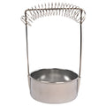 Stainless steel oil painting pen washer with spring brush holder and leaking plug, silver colour