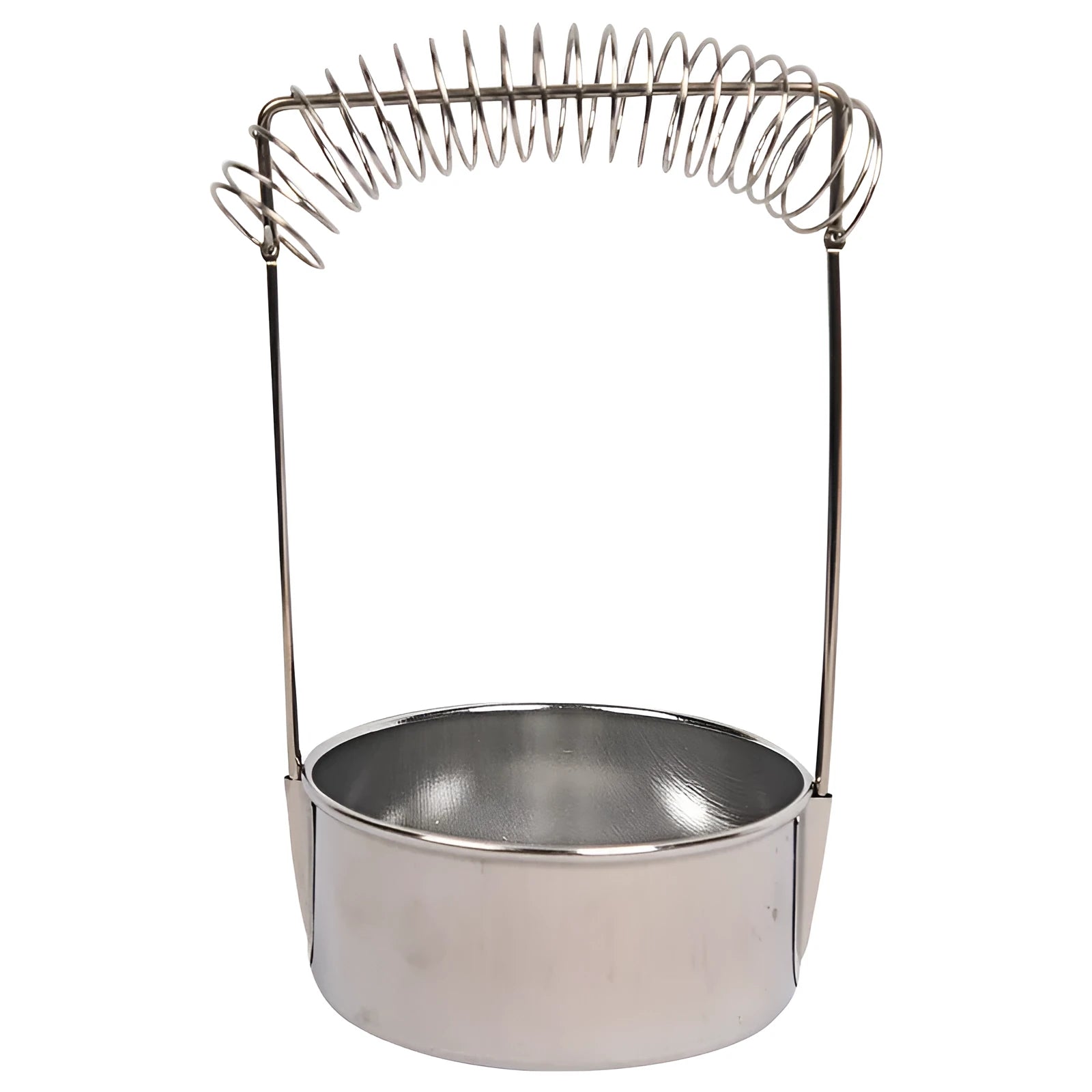 Stainless steel oil painting pen washer with spring brush holder and leaking plug, silver colour