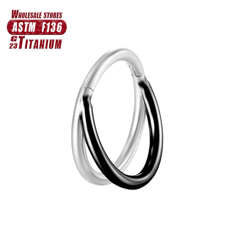 Titanium alloy nose ring F136 piercing jewellery in multiple colours and sizes