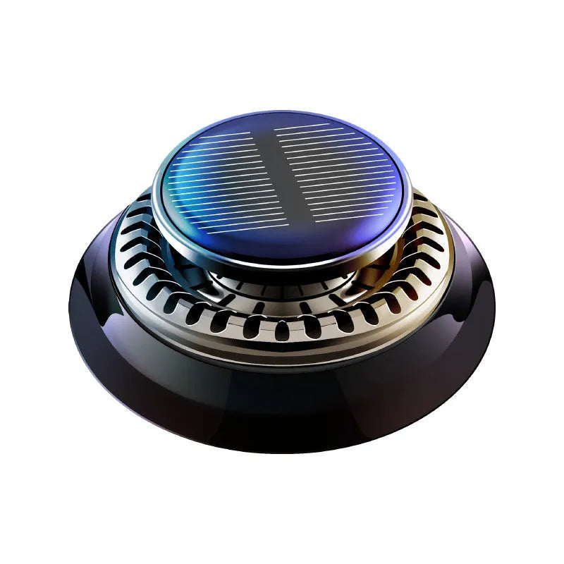 Solar electromagnetic de-icing car aromatherapy decoration in plastic, 84mm size, Black Gulong colour