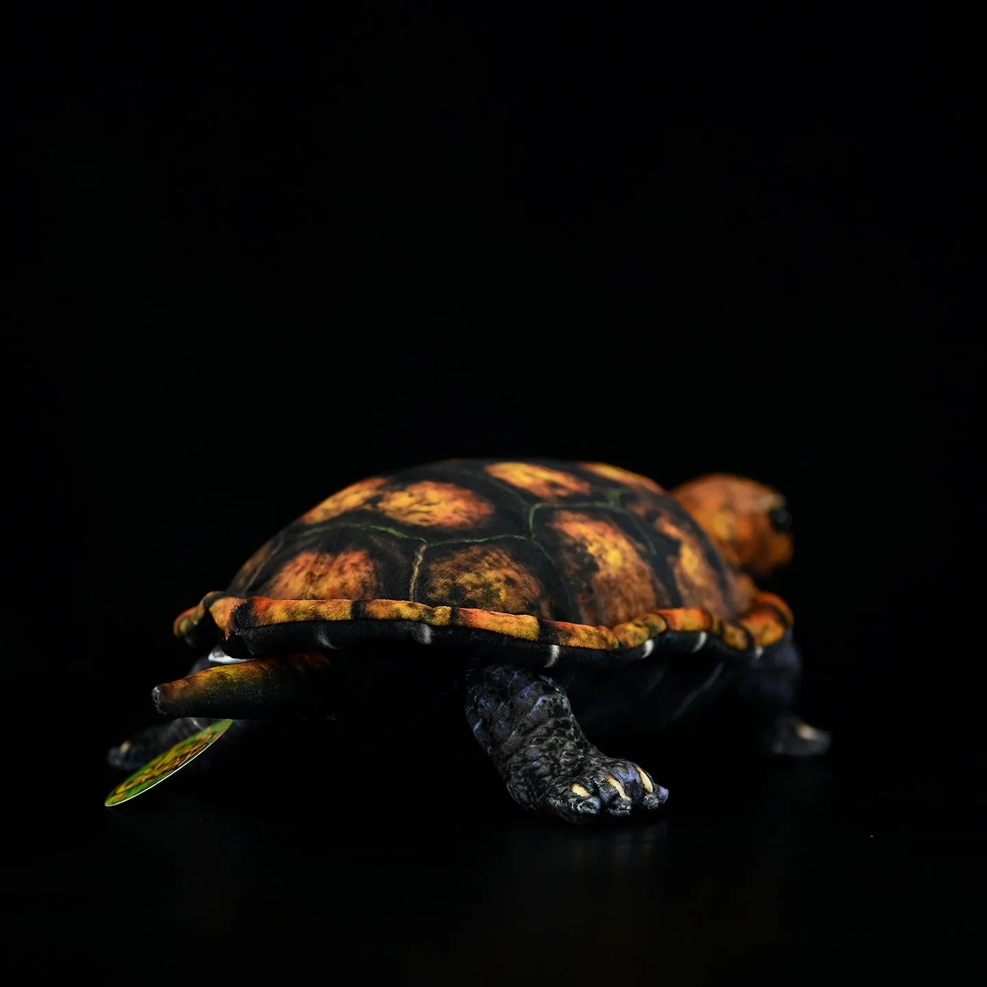 Japanese stone turtle plush toy in coffee colour, 32cm, realistic design, soft plush and PP cotton filled
