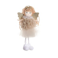 Christmas angel girl fabric pendant charm for high ponytails in white, pink, and khaki colours.