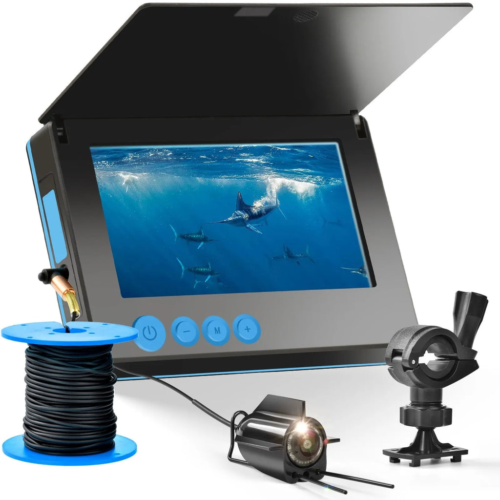 Underwater fishing camera with 4.3-inch screen, wide-angle lens and night vision lights