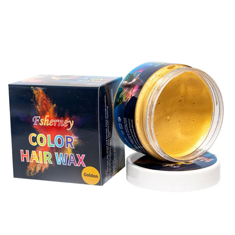 120g hair styling clay container showing colour options including granny grey