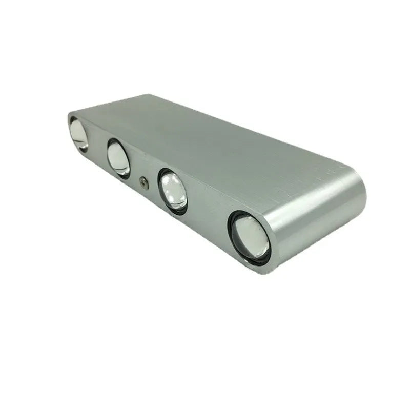 Modern aluminium corridor LED lamp in black, silver, or white finish