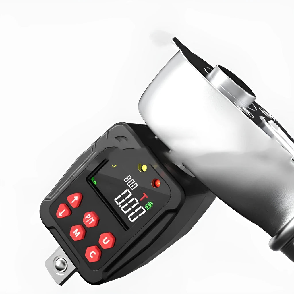 Digital torque meter tool set with display, 1/2 inch drive, 200Nm capacity