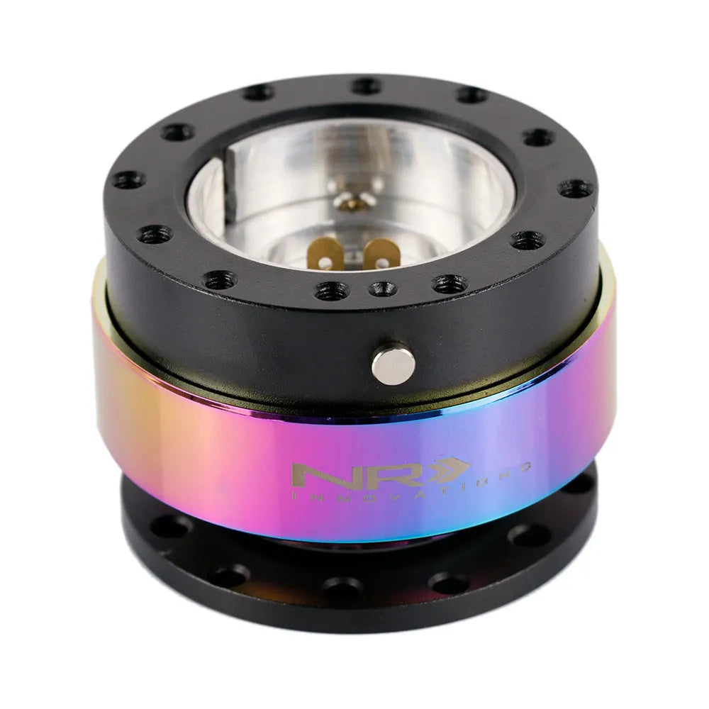 Colourful aluminium quick-release steering wheel hub adapter for car modifications