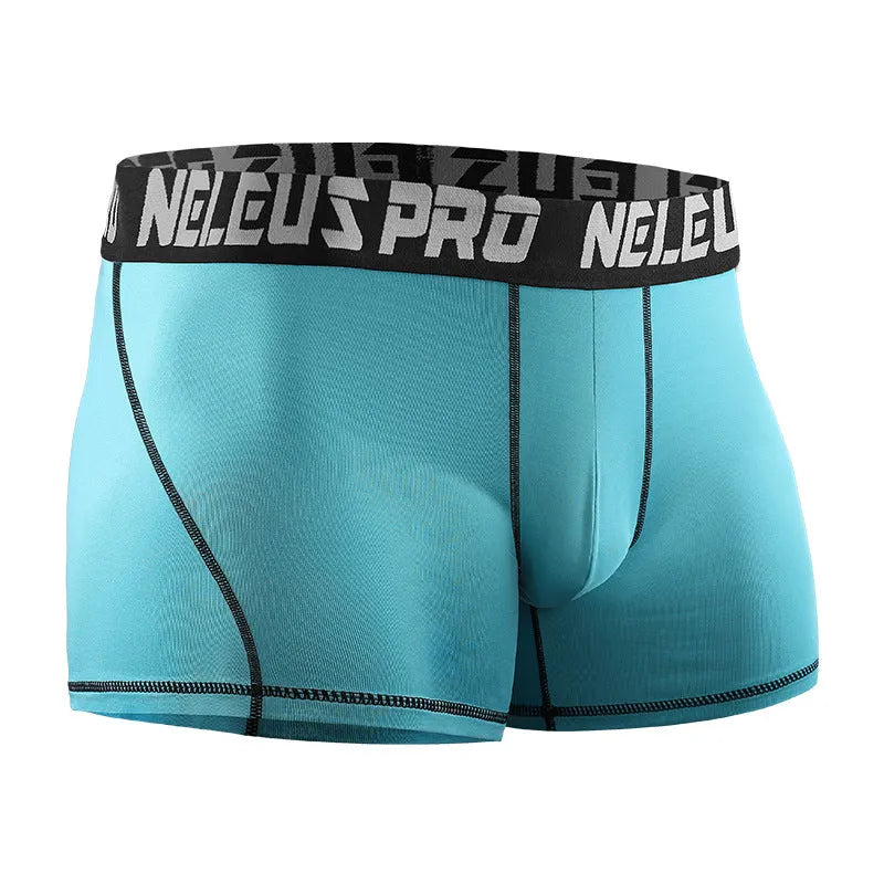 Men's anti-wear compression shorts for running, black colour, polyester fibre, sizes M to XXL