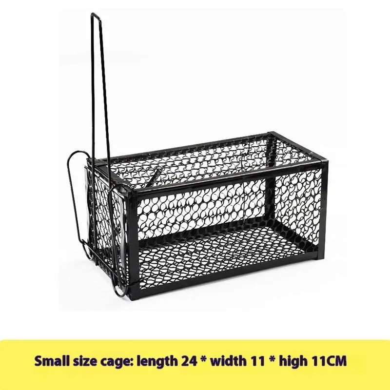 Automatic mouse cage trap for indoor rodent control in three size options