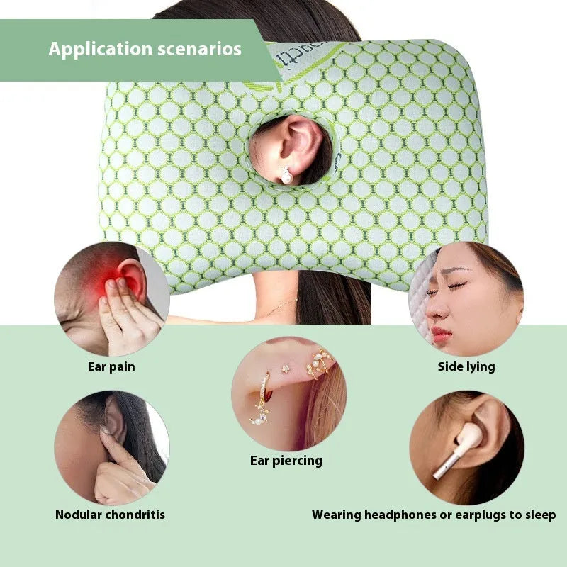 Adult single hole ear pillow for beauty salon procedures with detachable cover options
