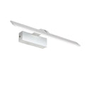 White LED bathroom mirror with integrated lighting in rectangular design