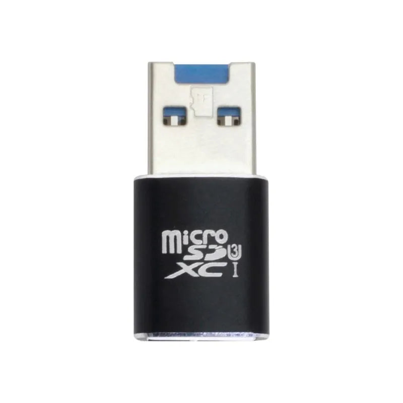Black USB 3.0 Micro SD memory card reader for SDHC and SDXC cards