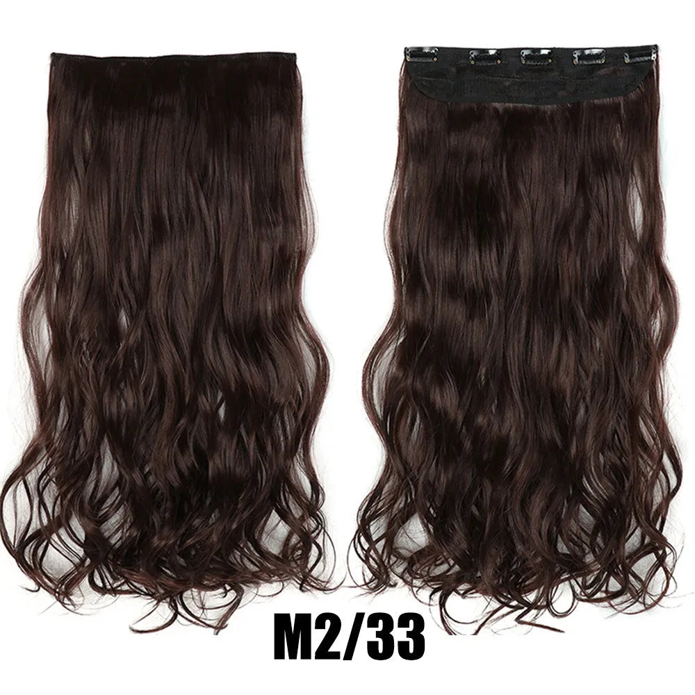 Women's big wavy long curly hair extensions, naturally fluffy with no trace, high temperature wire, picture colour