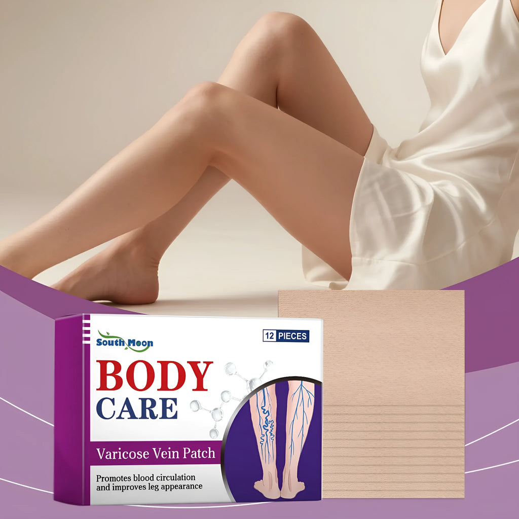 12 leg care patches with plant ingredients for nourishing massage treatment