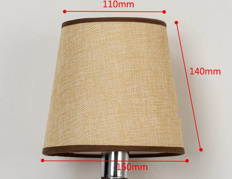 Modern minimalist fabric lampshade in mini size showing horizontal paste design