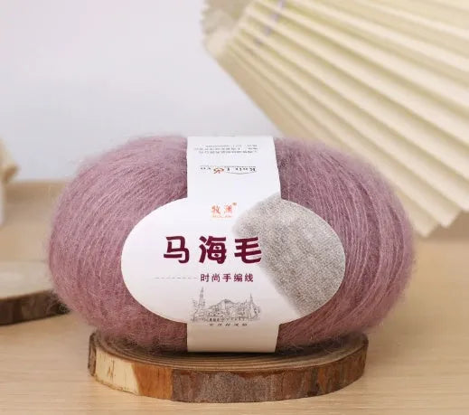 Mohair wool ball for DIY scarf knitting in multiple colour options