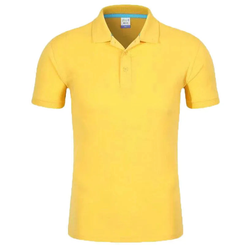 Lapel short sleeve casual shirt in combed cotton, side slit, available in multiple colours on light background