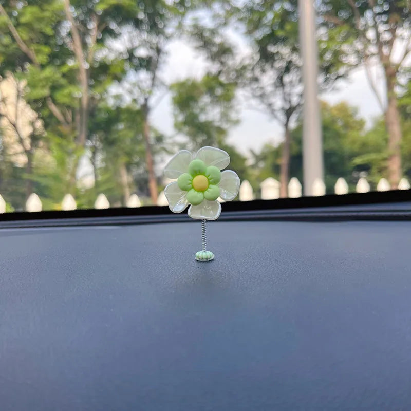 Colourful plastic swing ornament for car dashboard decoration