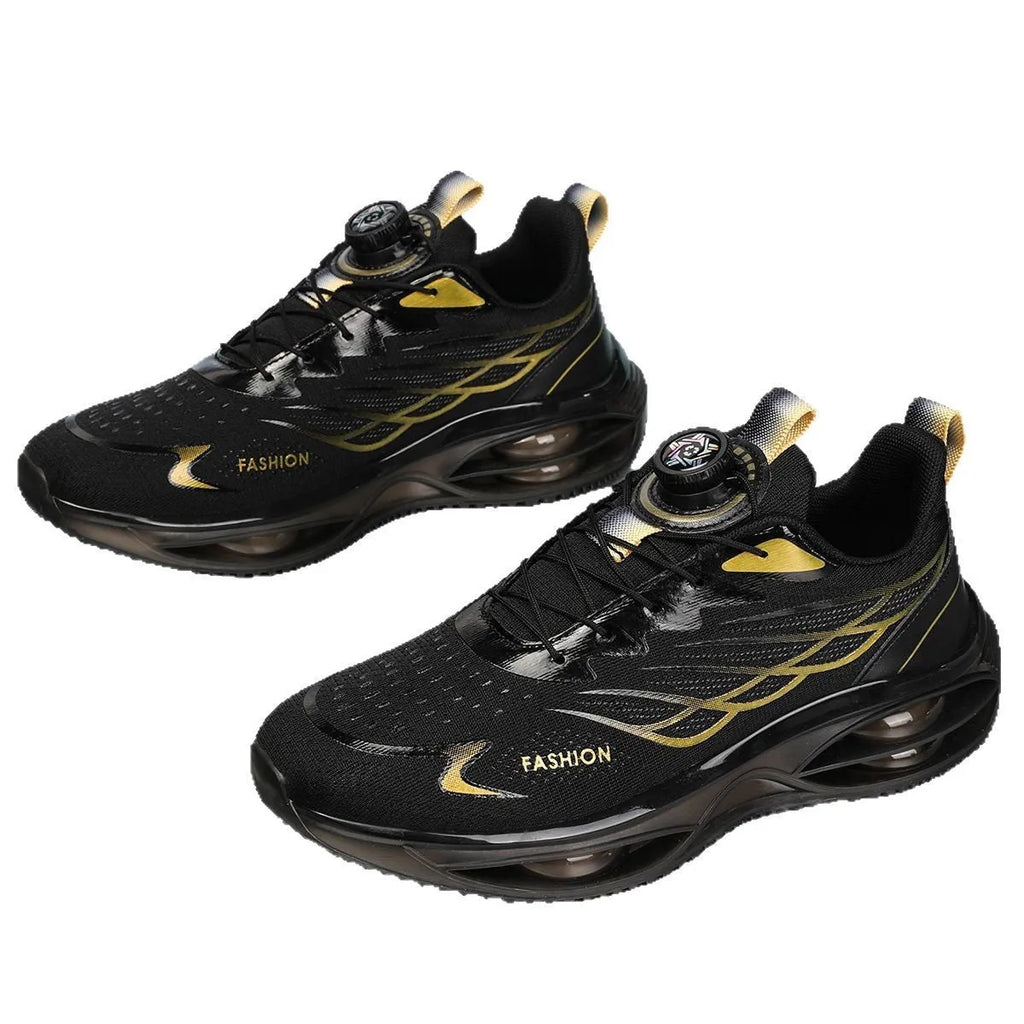 Casual breathable running shoes with mesh upper and rubber sole in multiple colour options