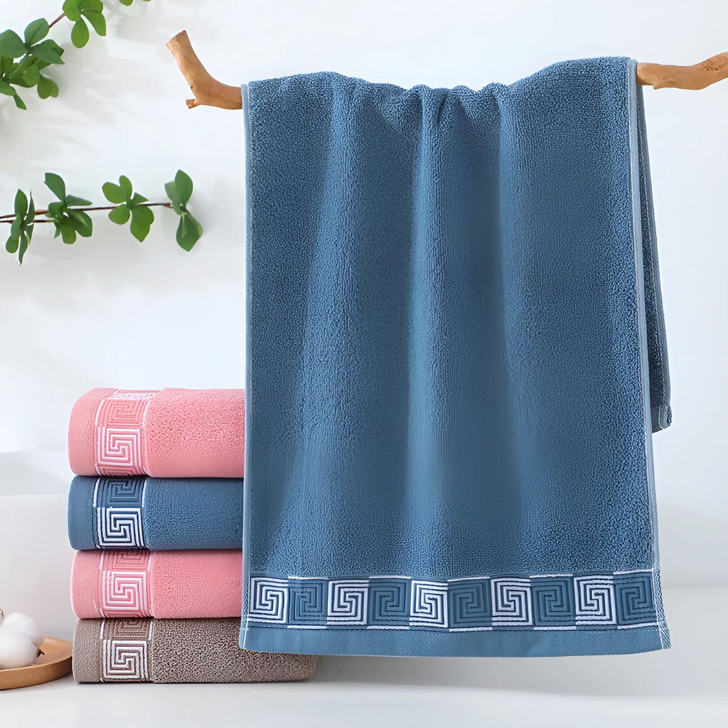 Gaoyang thickened pure cotton towel individually packaged, 35x75cm, in pink colour for home face washing