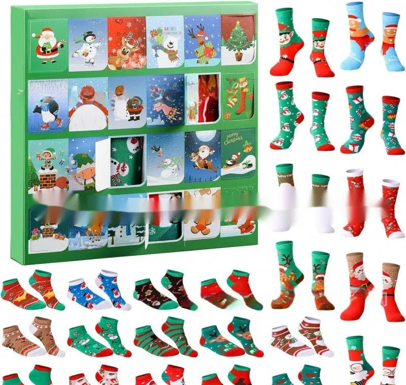 Christmas Socks Blind Box resin craft decoration with plastic components for holiday party displays